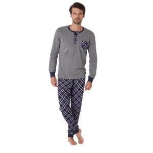 Pigiama  uomo caldo cotone grigio