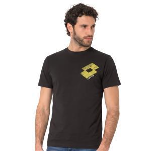 T-shirt uomo  con logo giallo nero