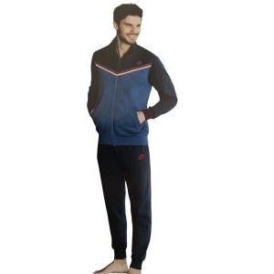 Tuta homewear uomo felpata full zip colore jeans la4003
