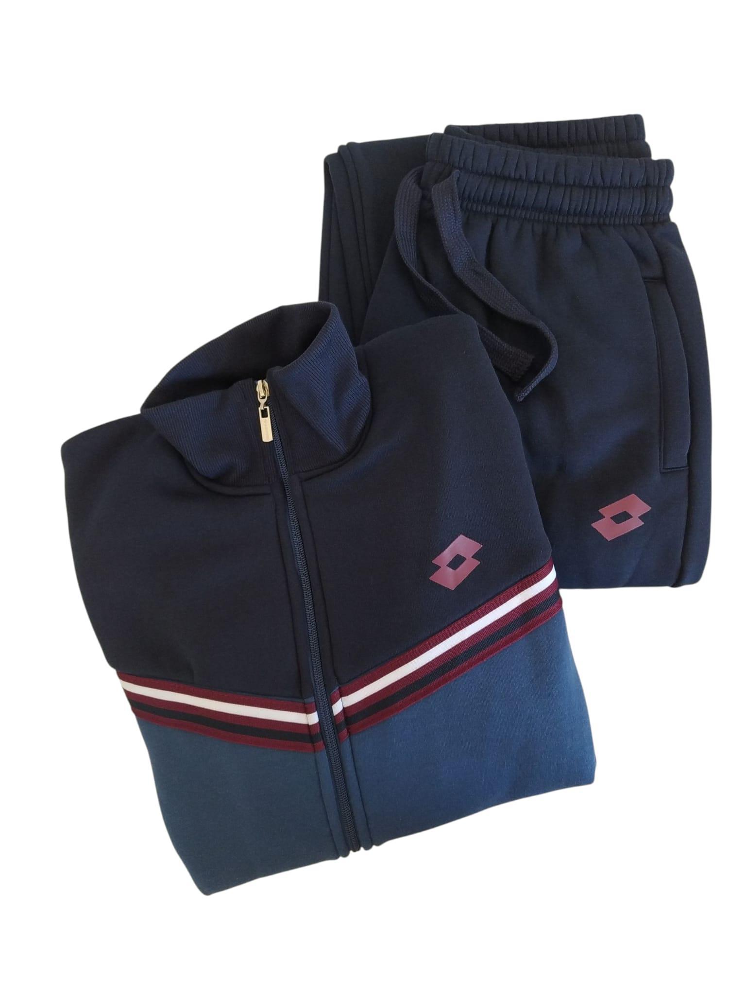 Tuta homewear uomo felpata full zip colore jeans LA4003