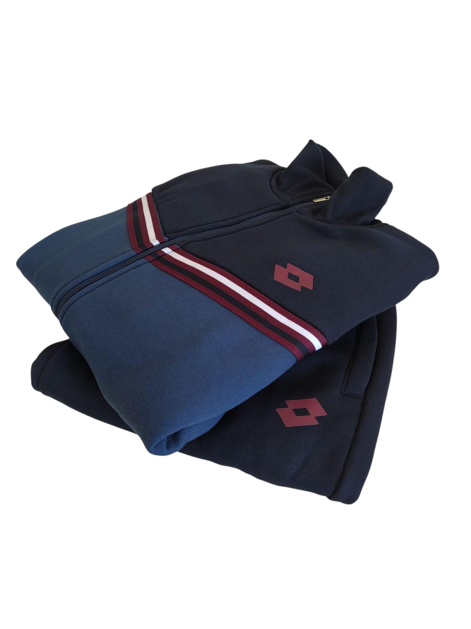 Tuta homewear uomo felpata full zip colore jeans LA4003