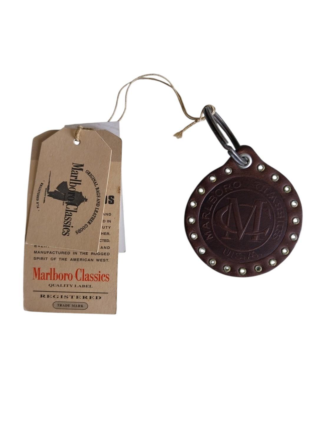 Portachiavi Vintage Marlboro Classics vera pelle di toro Moro