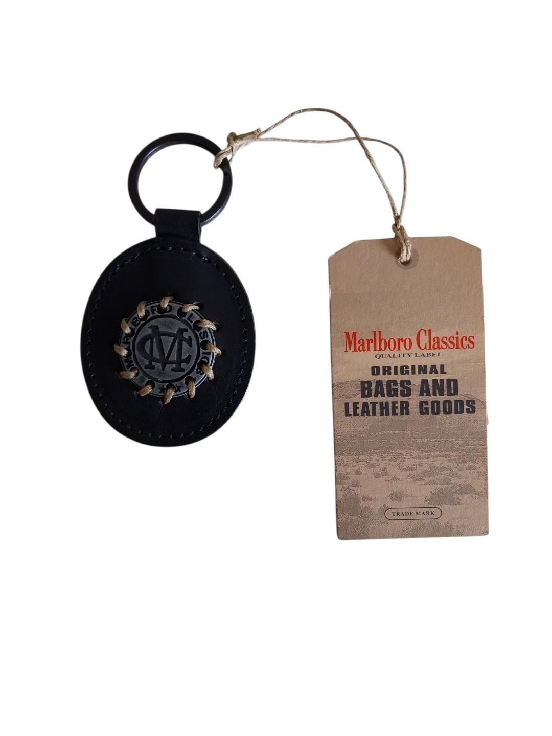 Portachiavi Vintage Marlboro Classics vera pelle Nero