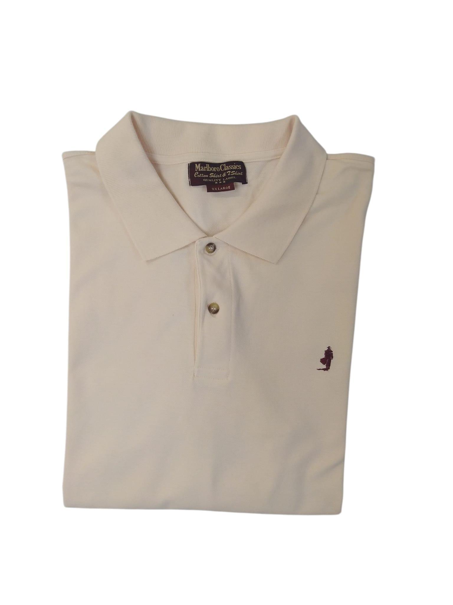 Polo Marlboro piquet uomo Avorio