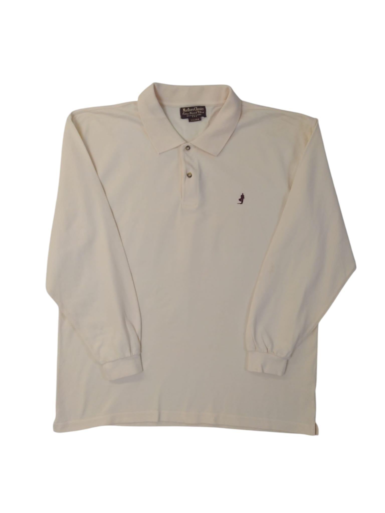 Polo Marlboro piquet uomo Avorio