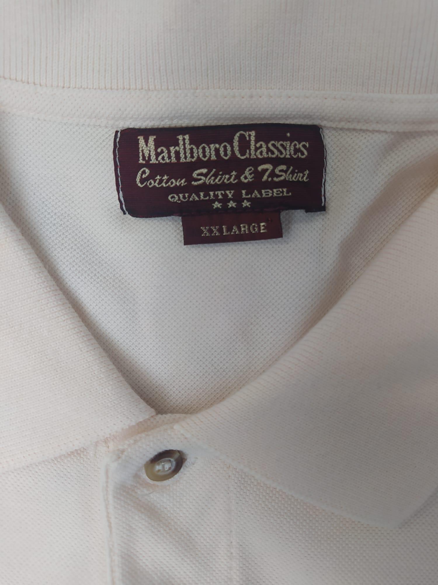 Polo Marlboro piquet uomo Avorio