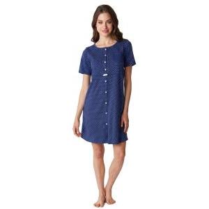 Camicia da notte  aperta pois blu