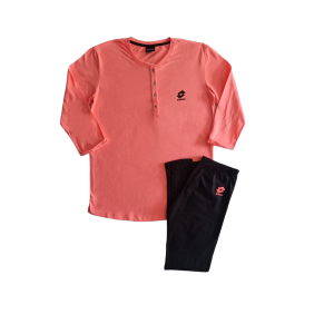 Pigiama manica a tre quarti da donna in cotone jersey