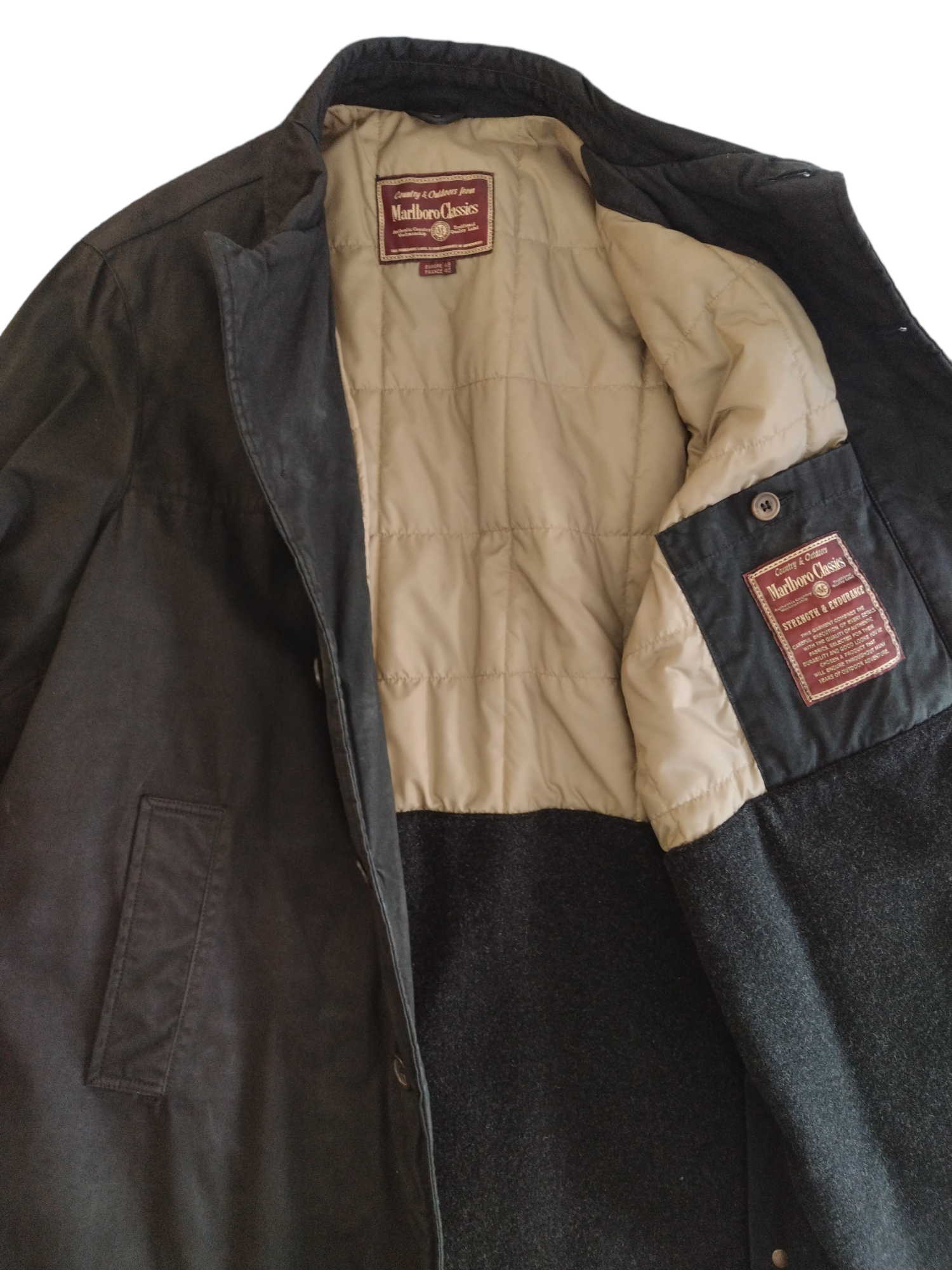 Giaccone lungo Malboro Classics Vintage da uomo nero