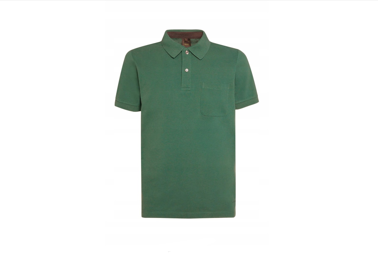 Polo manica corta da uomo in cotone Geox verdone