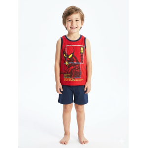 Completo bambino estivo spider-man rosso blu
