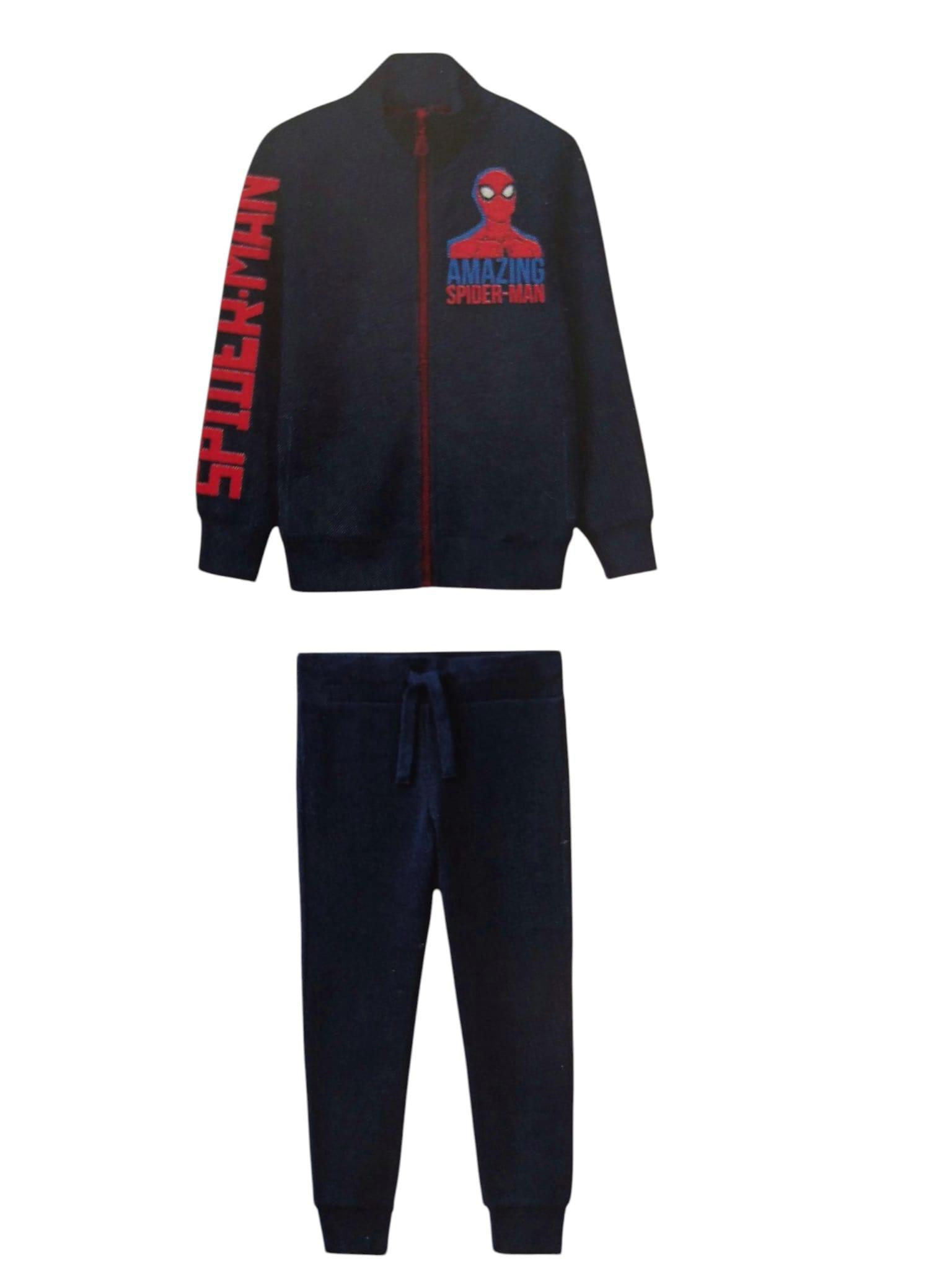 Tuta felpata bambino Spiderman blu