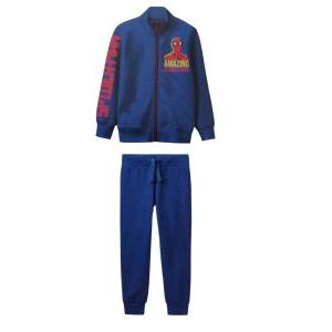 Tuta felpata bambino spiderman blu royal