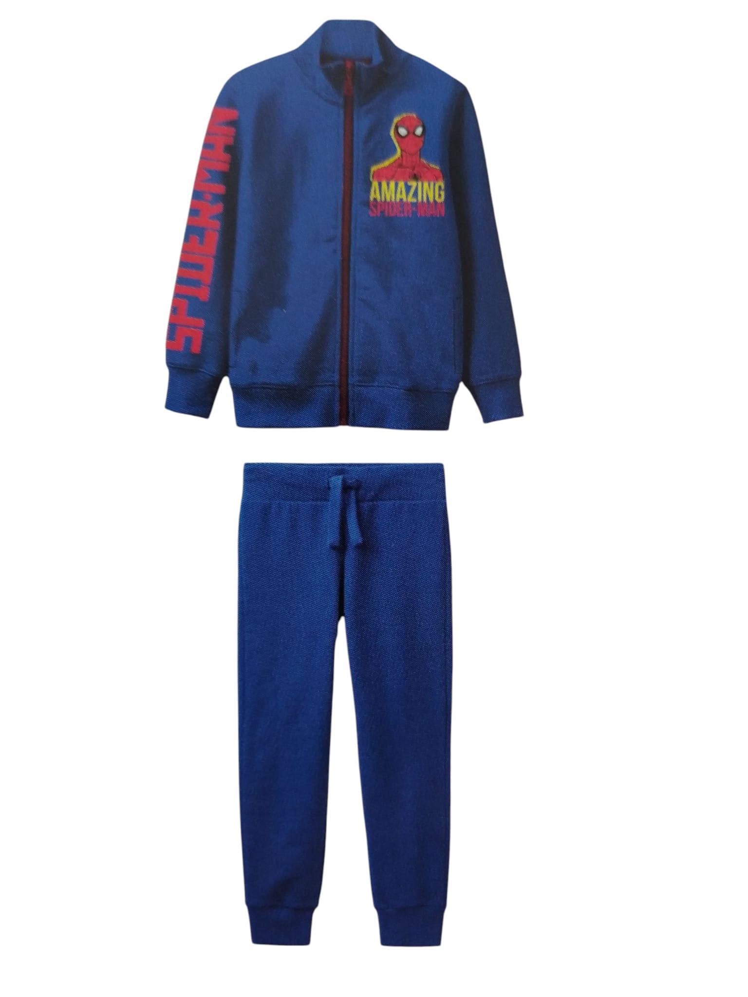 Tuta felpata bambino Spiderman blu royal