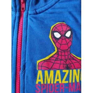 Tuta felpata bambino spiderman blu royal