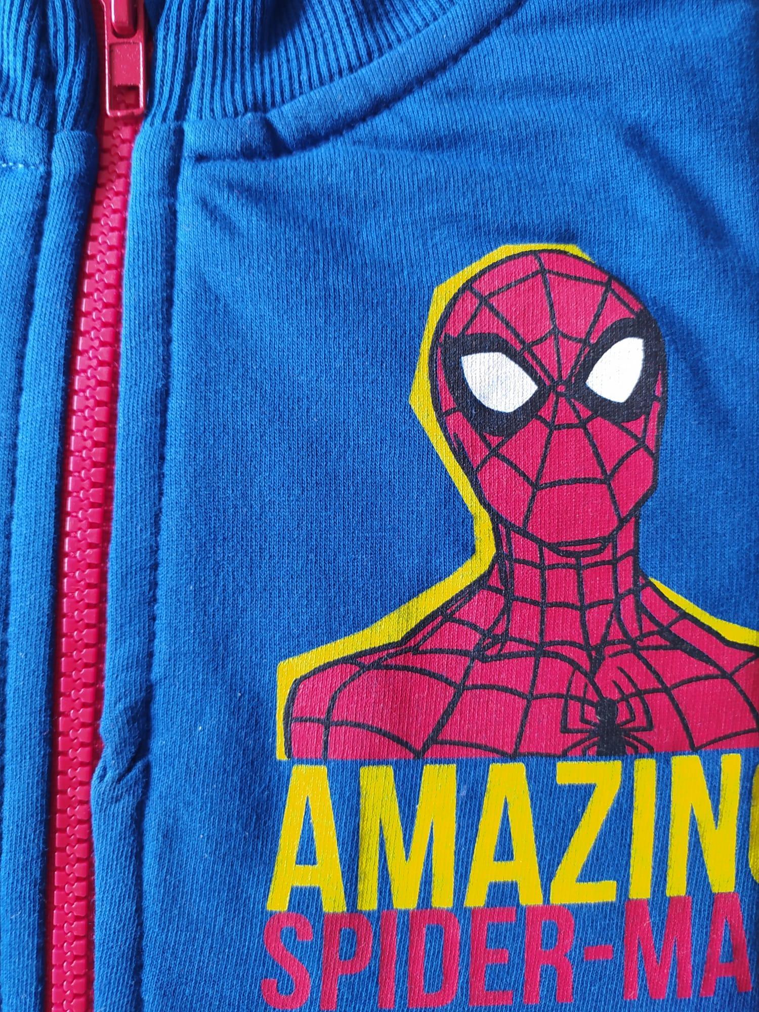 Tuta felpata bambino Spiderman blu royal