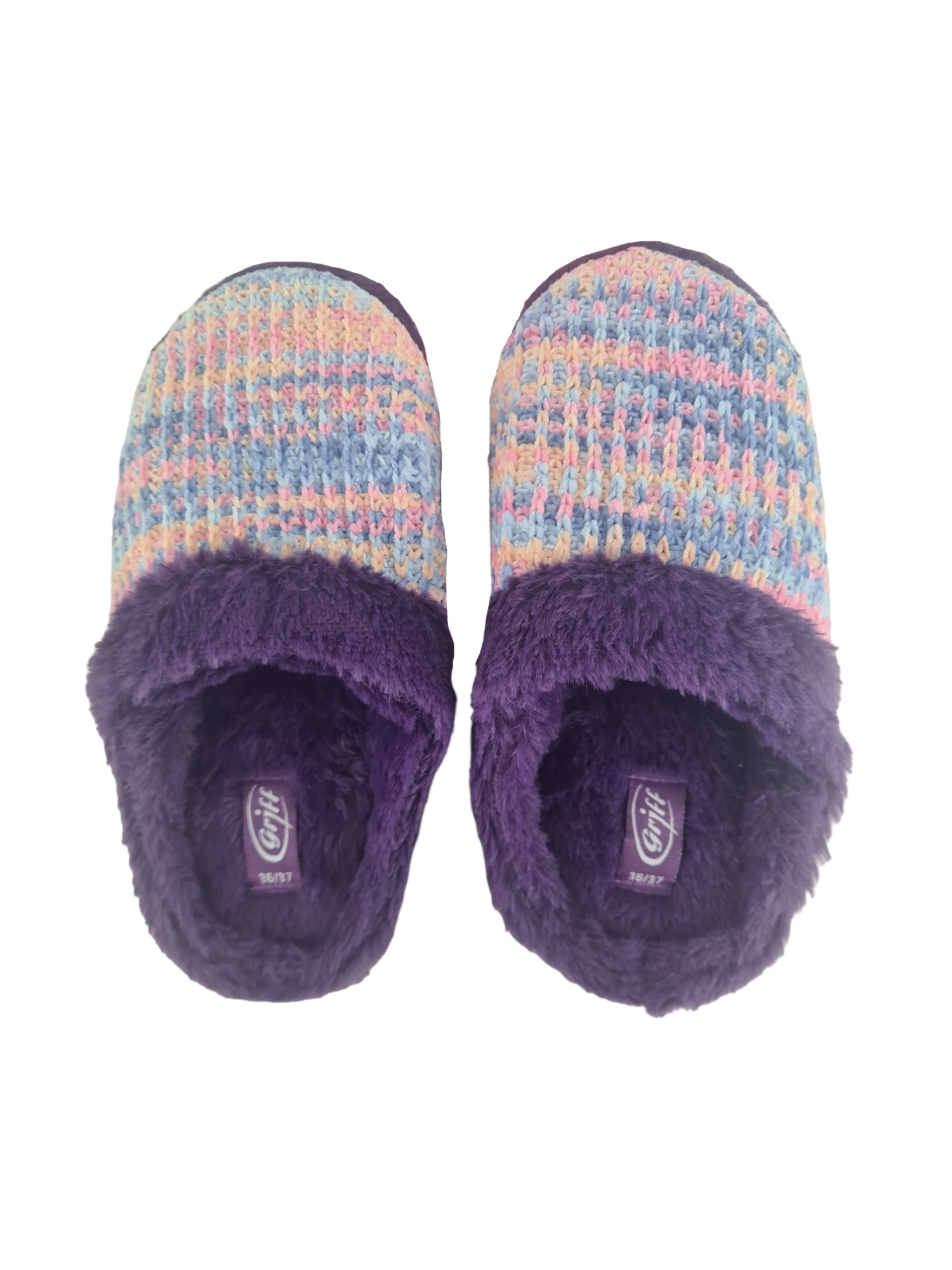 Pantofole Griff donna con pelliccia interna in colore Viola