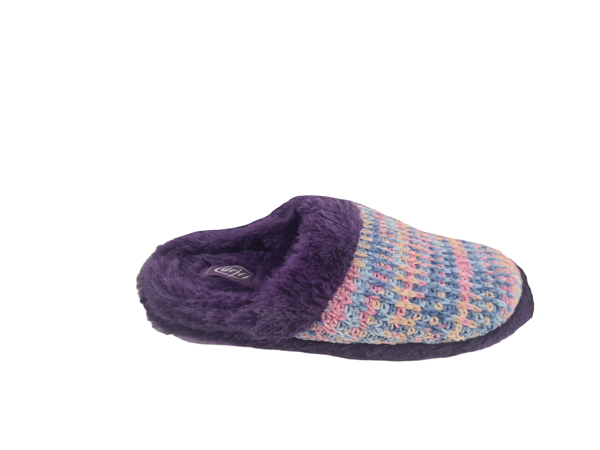 Pantofole Griff donna con pelliccia interna in colore Viola