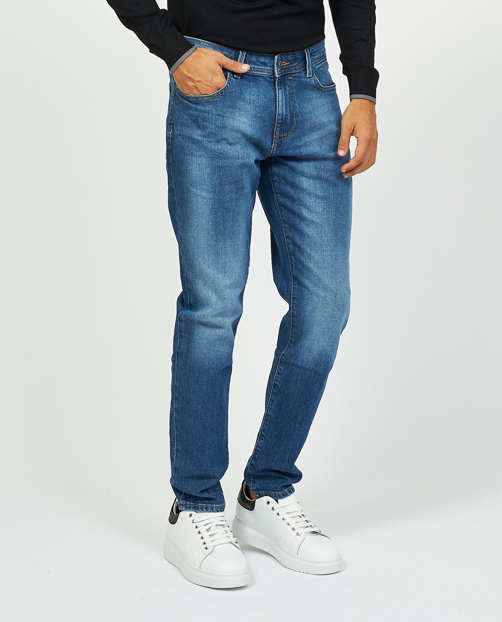 yes zee yes zee jeans u comfortable colore medio denim - foto 2