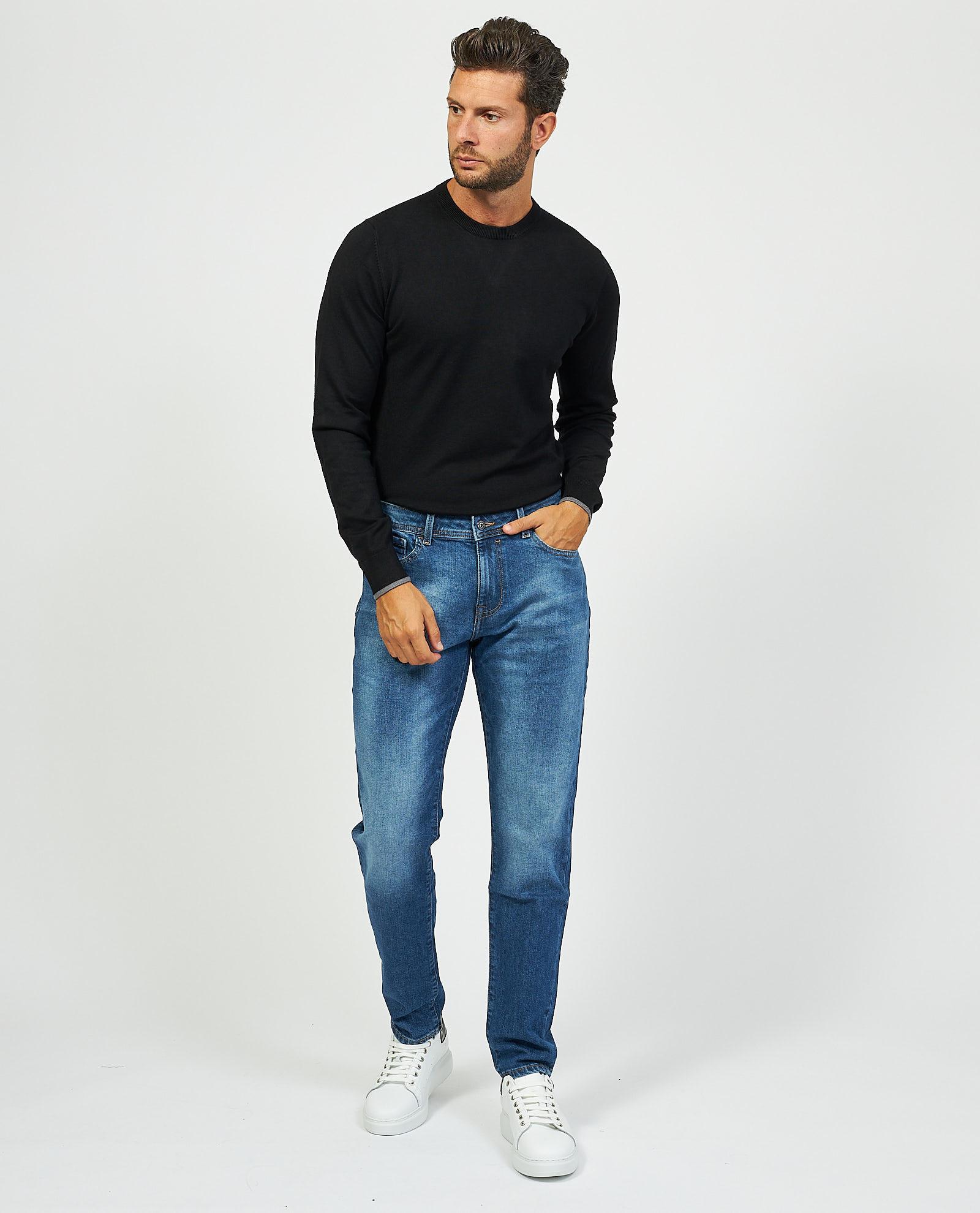 yes zee yes zee jeans u comfortable colore medio denim - foto 6