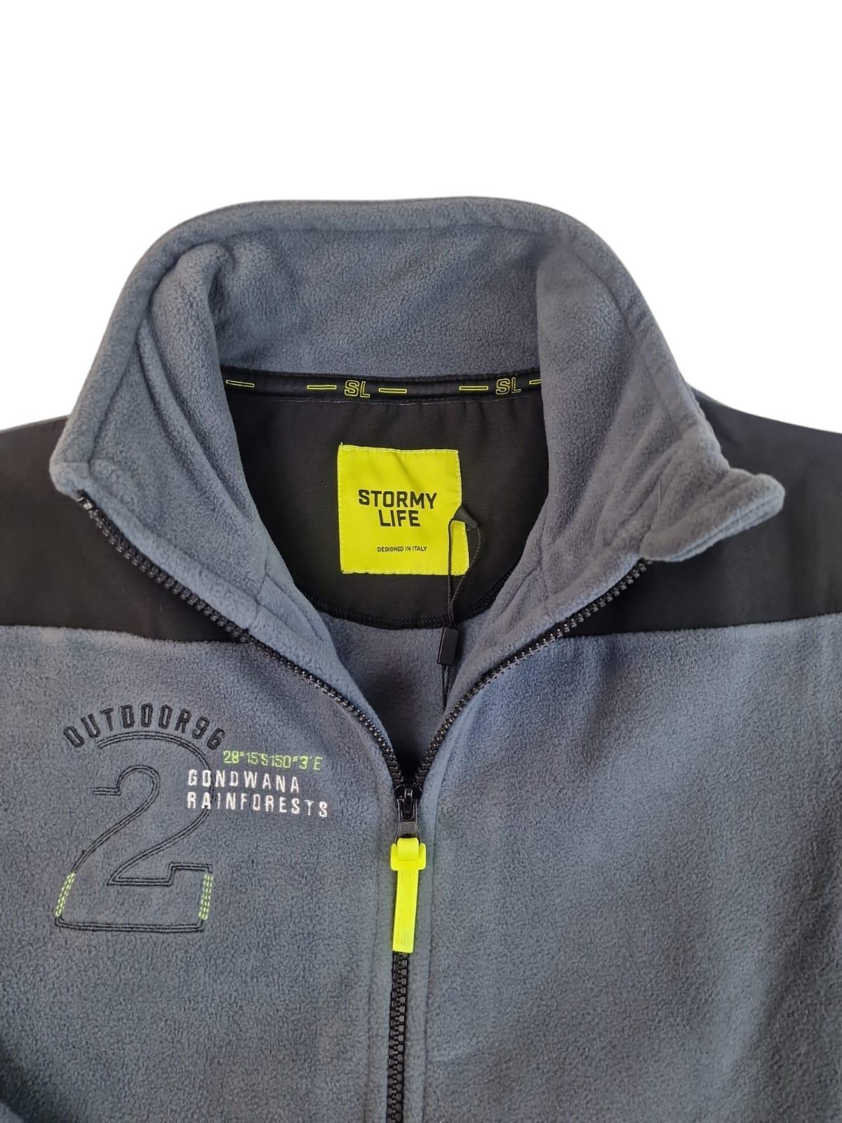 Giacca in pile da uomo Stormy Life grigio