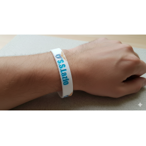 Bracciale ss lazio in silicone