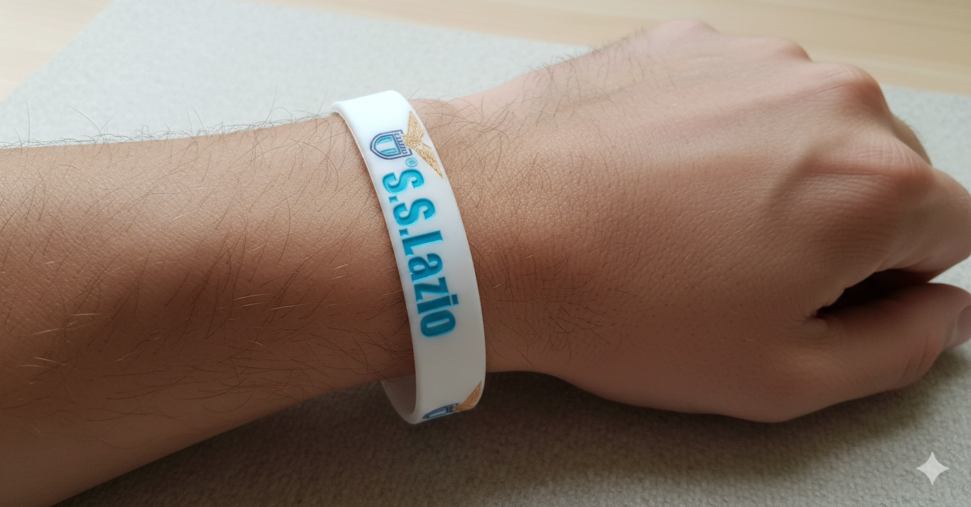 Bracciale SS Lazio in silicone