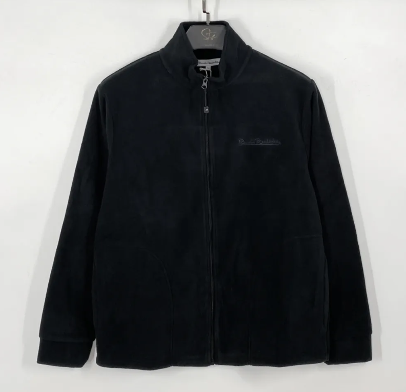renato balestra micropile full zip uomo basico nero - foto 1
