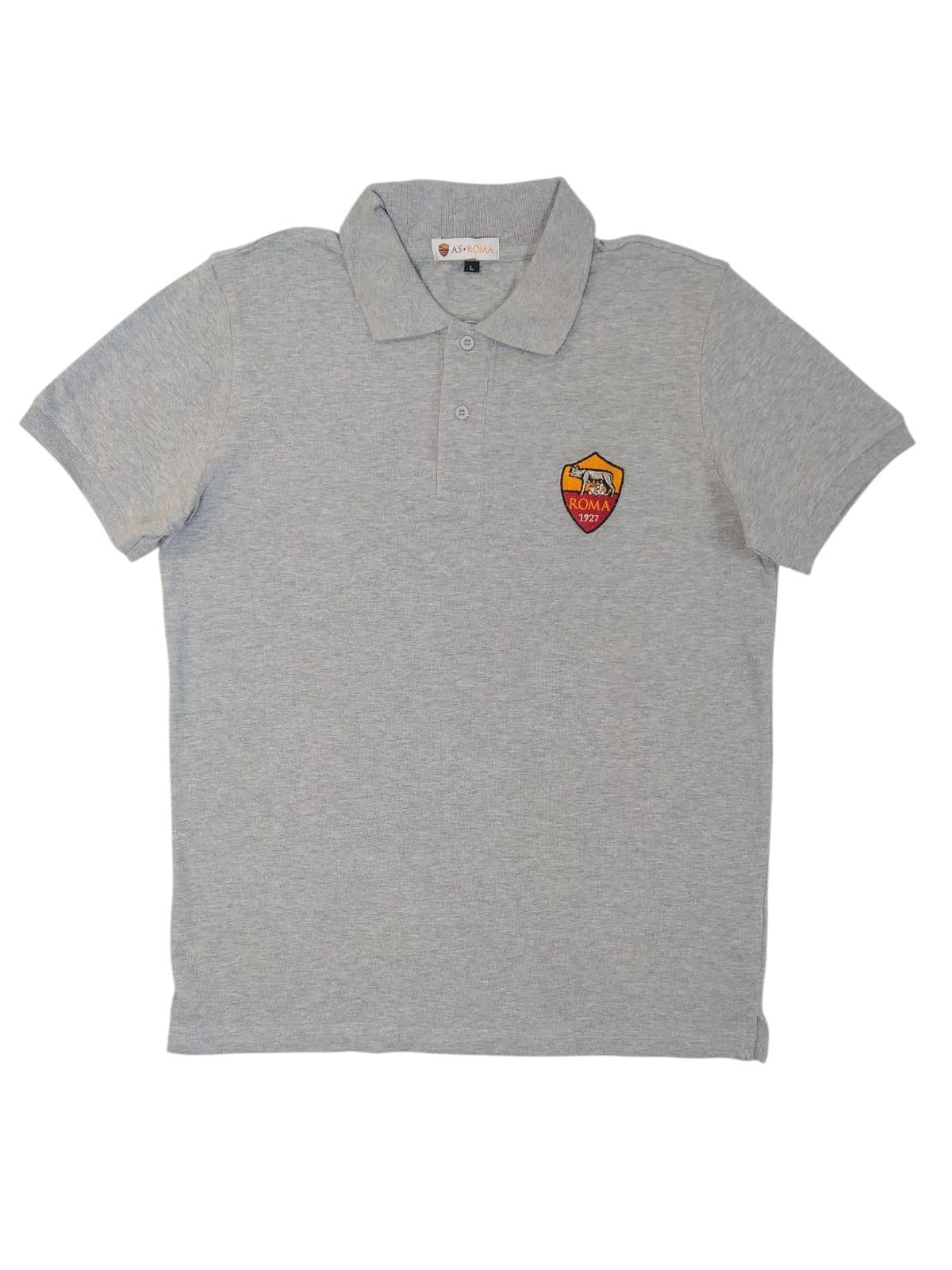 Polo piquet uomo As Roma Grigio