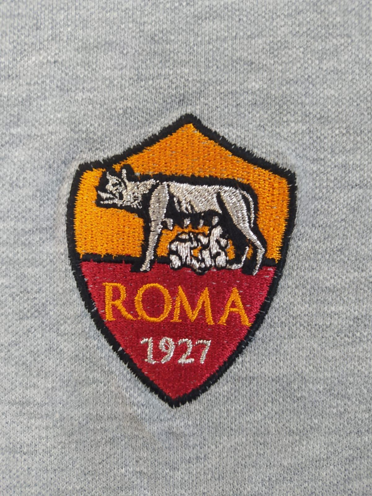 Polo piquet uomo As Roma Grigio
