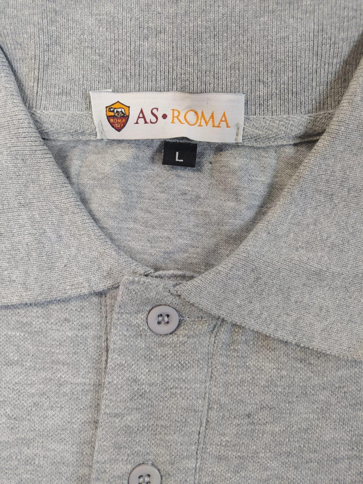 Polo piquet uomo As Roma Grigio