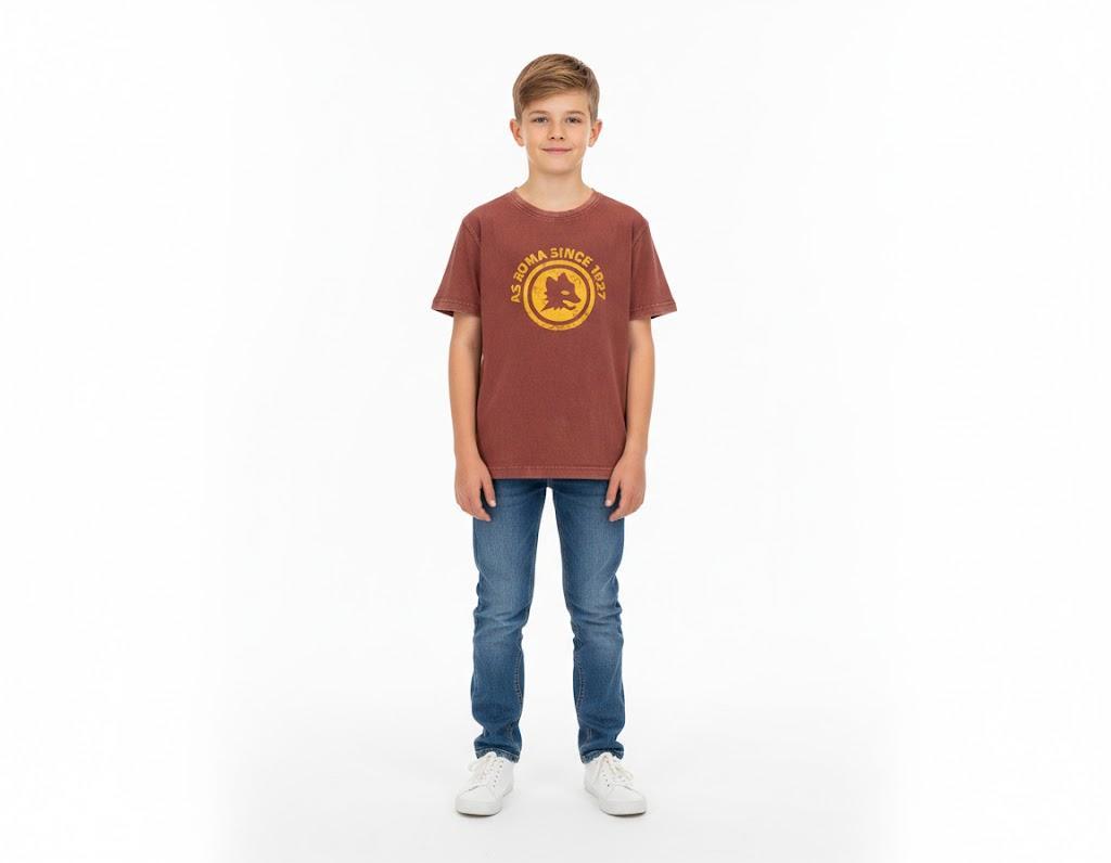 T shirt AS Roma da bambino rosso
