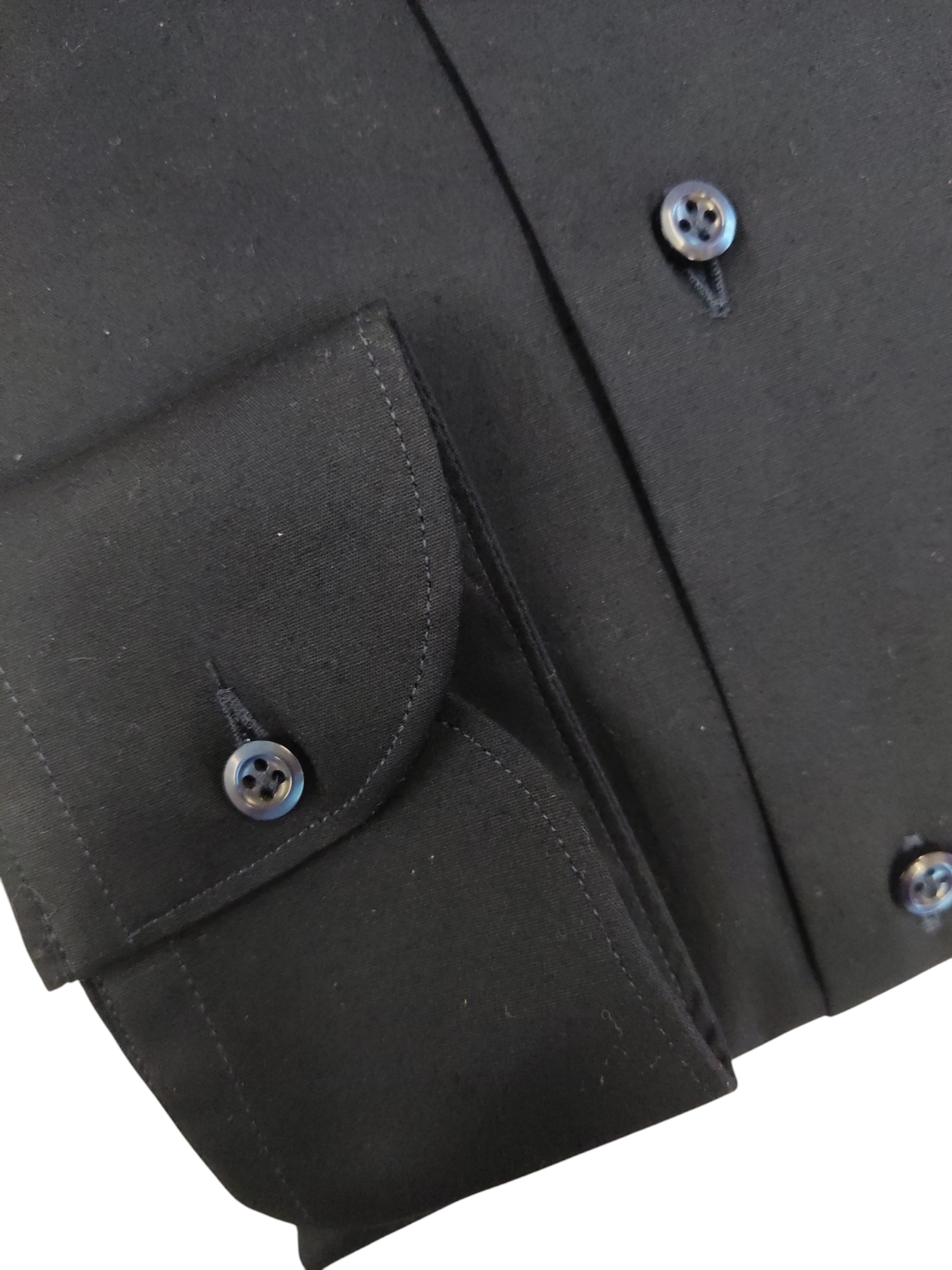 gianluca valli camicia unito slim collo francese stretch blu - foto 2