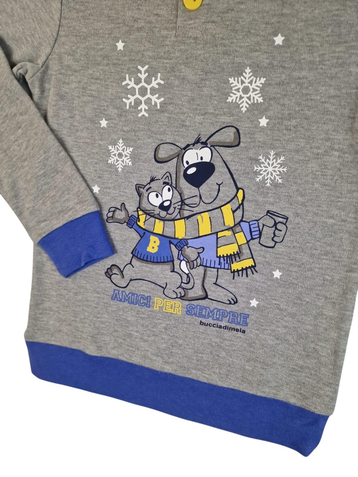 Pigiama bambino caldo cotone Buccia di Mela