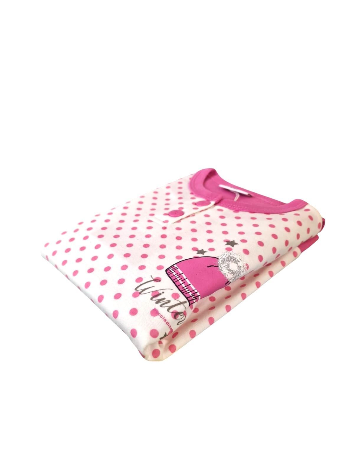 Pigiama caldo cotone bambina Buccia di Mela