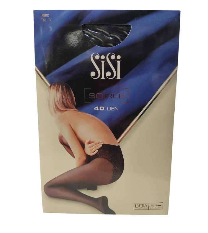 sisi collant velato con corpino ricamato grigio - foto 1