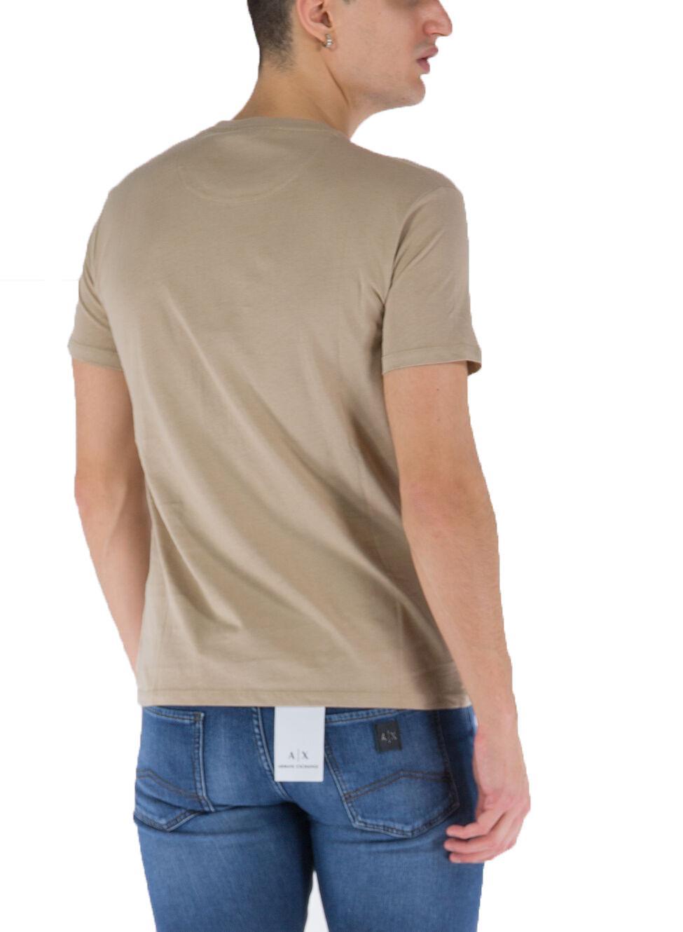 T-shirt da uomo Yes Zee in cotone tortora T733 S500