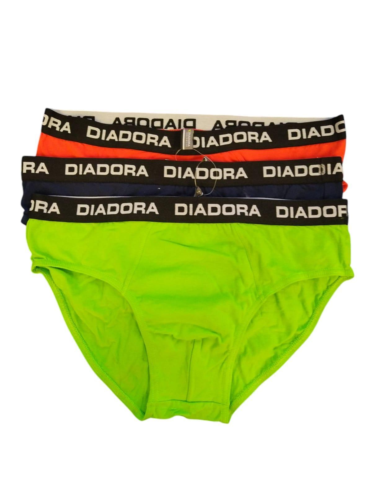 Tris slip uomo Diadora cotone elasticizzato multicolore