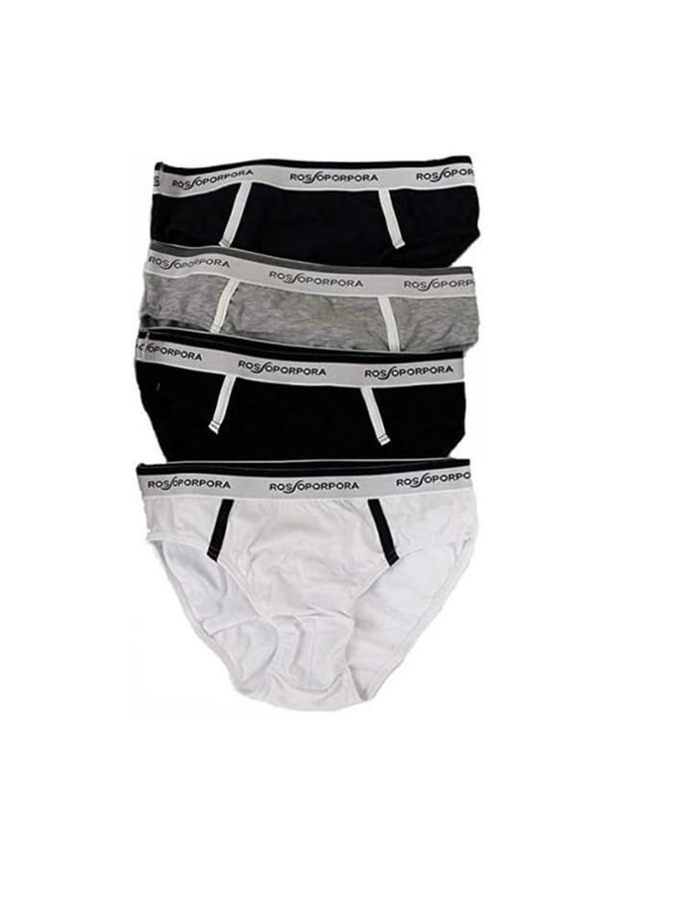 Confezione 4 slip da uomo Rossoporpora multicolore