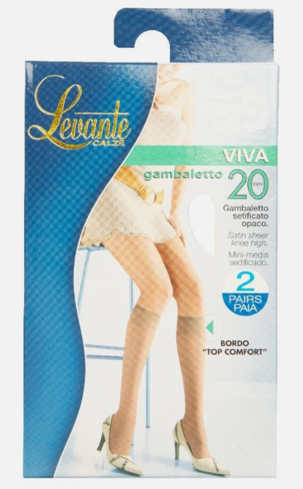 levante coppia gambaletto setificato 20 den daino - foto 1