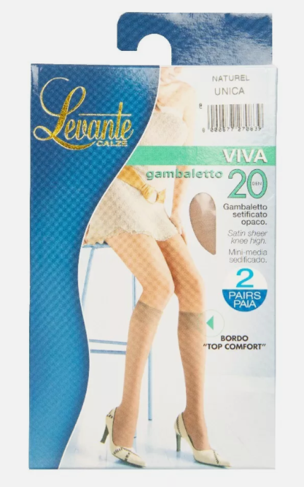 levante coppia gambaletto setificato 20 den naturel - foto 1