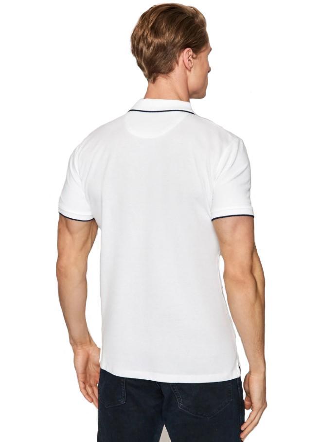 Polo Wrangler uomo estiva bianca in cotone righino sul colletto 100% cotone