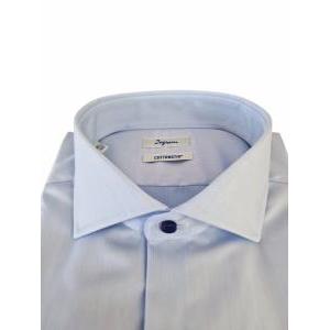 Camicia  cottonstir antimacchia regular fit uomo celeste
