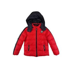 Giubbino bomber con cappuccio removibile rosso