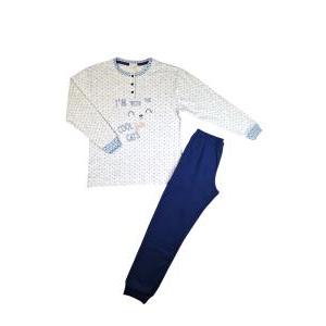 Pigiama cotone felpato bambina gattino