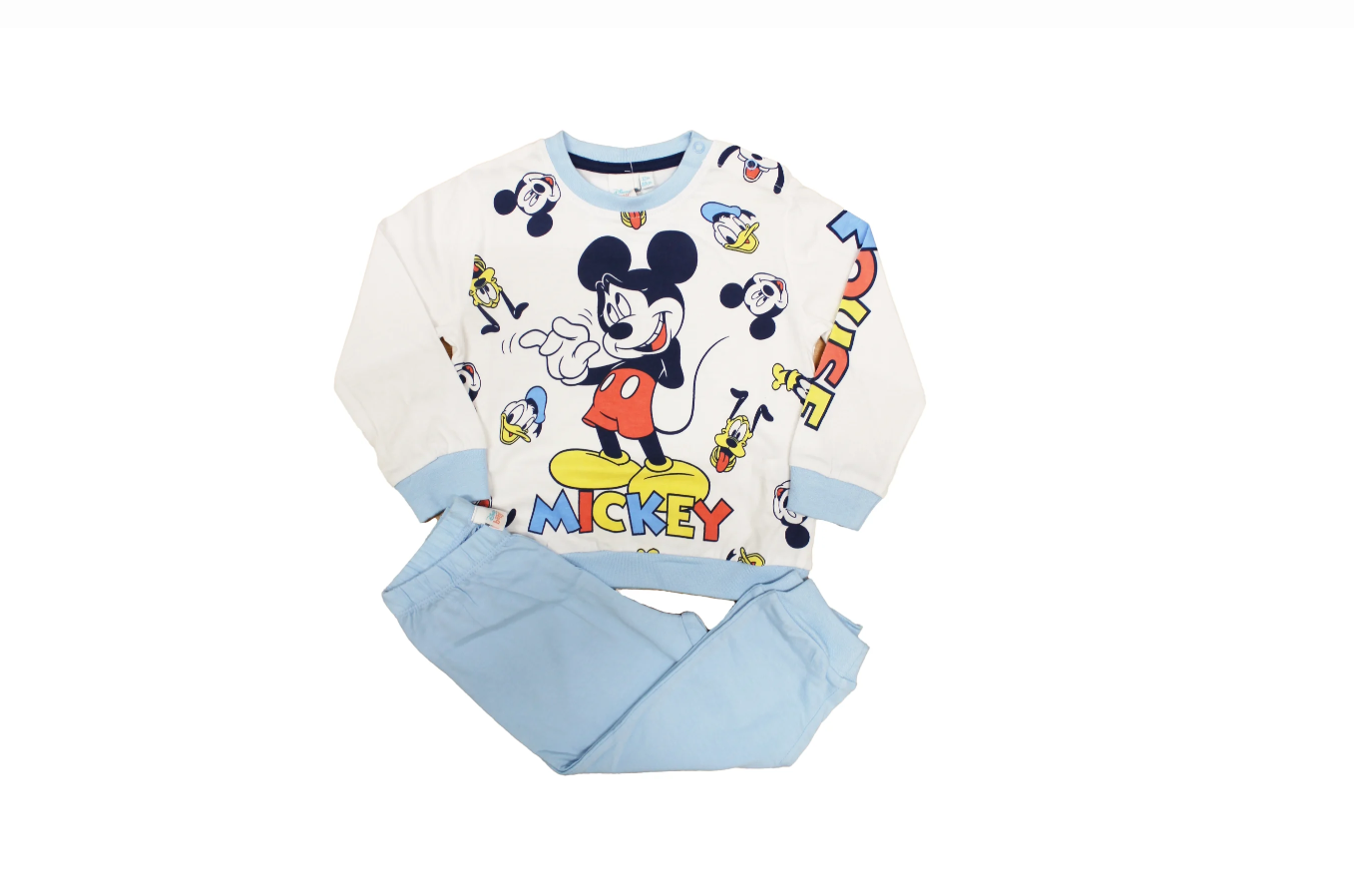 Pigiama neonato in cotone leggero Topolino