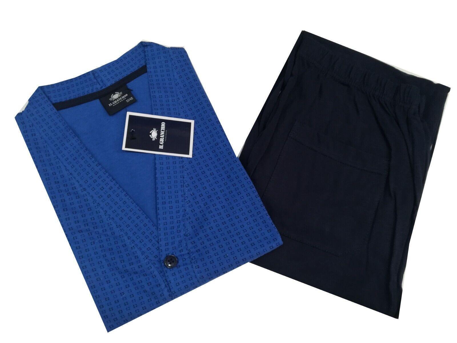 Pigiama da uomo calibrato in cotone Il Granchio GP1065-AC Denim