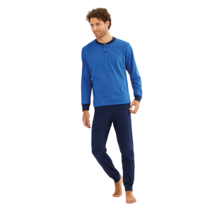 Pigiama da uomo calibrato in cotone  gp1065-c denim