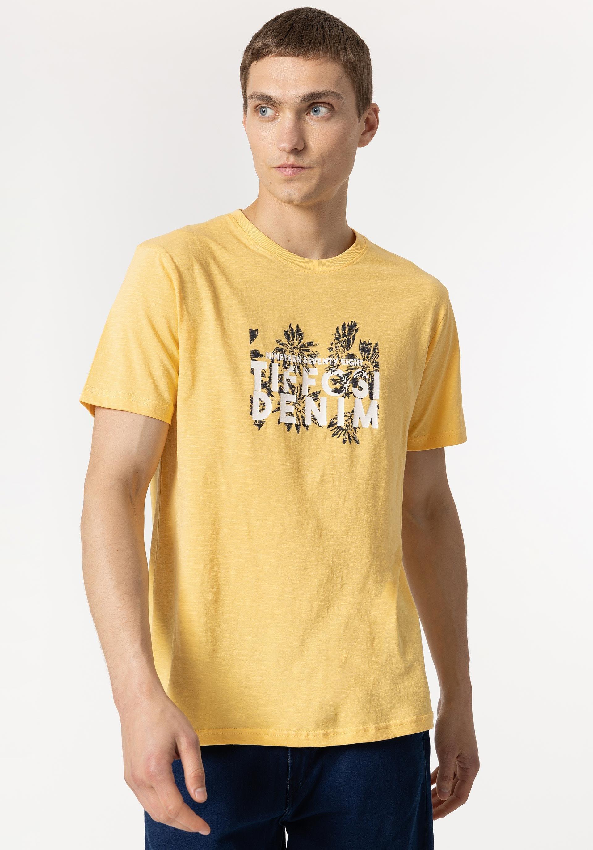 T-shirt Tiffosi uomo Ashton manica corta stampa goflie petto