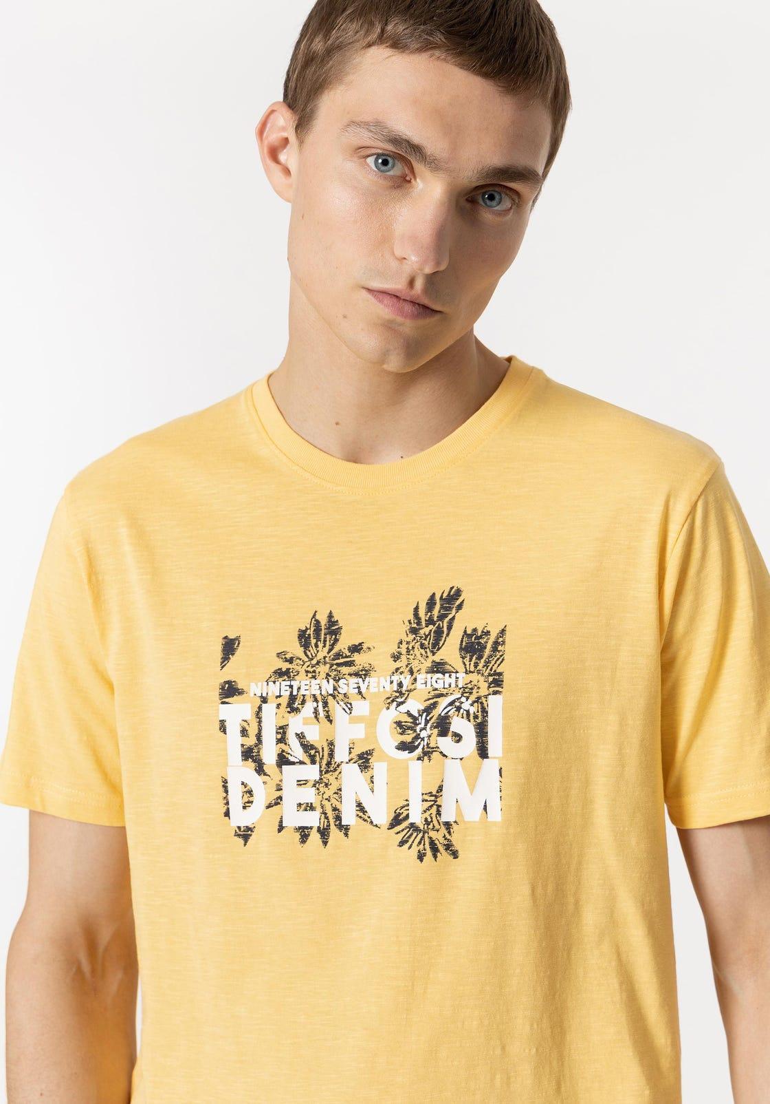 T-shirt Tiffosi uomo Ashton manica corta stampa goflie petto